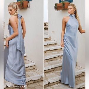 Showmeyourmumu Lisa Maxi dress - Steel blue color